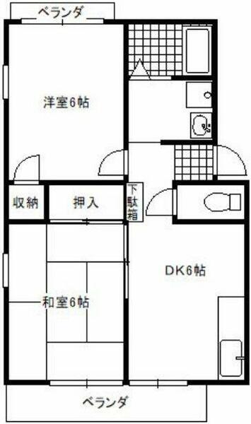 東京都国立市富士見台２丁目(賃貸アパート2DK・2階・40.00㎡)の写真 その2