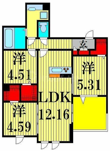 同じ建物の物件間取り写真 - ID:213103032437