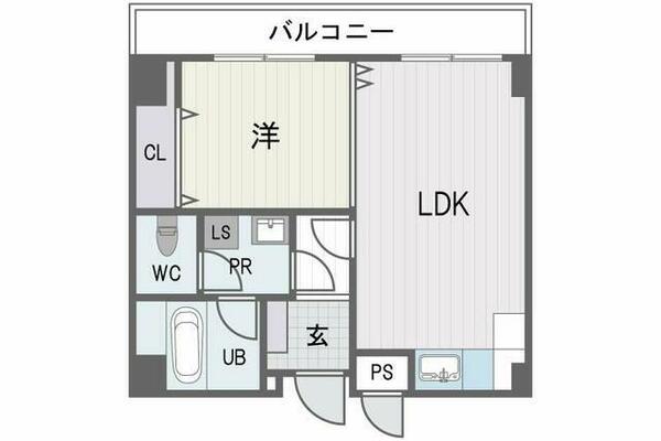 福岡県福岡市中央区荒戸３丁目(賃貸マンション1LDK・3階・36.43㎡)の写真 その2