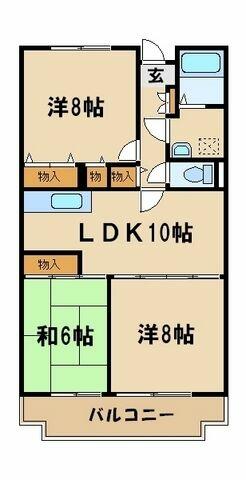 フレグランス中川 505｜神奈川県横浜市都筑区牛久保２丁目(賃貸マンション3LDK・5階・65.09㎡)の写真 その2