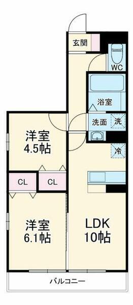 神奈川県横浜市戸塚区戸塚町(賃貸アパート2LDK・2階・50.34㎡)の写真 その2