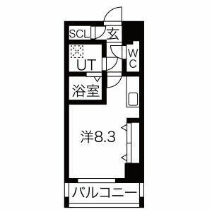 レジデンシア泉ＩＩ 802｜愛知県名古屋市東区泉３丁目(賃貸マンション1R・8階・26.28㎡)の写真 その2