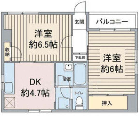 愛知県名古屋市中区橘１丁目(賃貸マンション2DK・1階・40.00㎡)の写真 その2