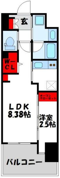 ロイヤルタワー宗像中央 605｜福岡県宗像市田熊２丁目(賃貸マンション1LDK・6階・28.26㎡)の写真 その2