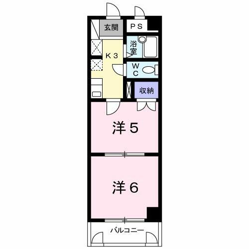 第２メゾンあらかわ｜愛知県名古屋市天白区古川町(賃貸マンション2K・4階・31.02㎡)の写真 その2