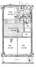 埼玉県鶴ヶ島市脚折町１丁目(賃貸マンション3DK・1階・47.36㎡)の写真 その2