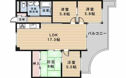 同じ建物の物件間取り写真 - ID:227080950392