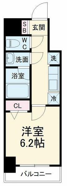 リーフコンフォート本厚木 902｜神奈川県厚木市中町２丁目(賃貸マンション1K・9階・22.05㎡)の写真 その2