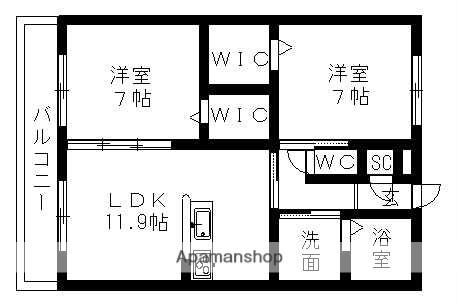 同じ建物の物件間取り写真 - ID:223032457822