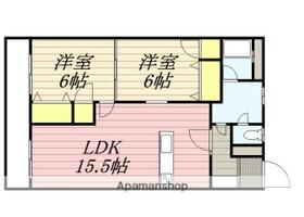 第一田中ビル 602 ｜ 福岡県久留米市長門石２丁目（賃貸マンション2LDK・6階・62.37㎡） その2