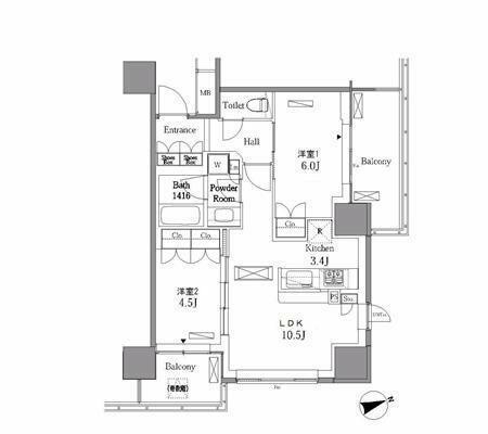 同じ建物の物件間取り写真 - ID:213102839740