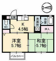 フローラル久保田  ｜ 愛媛県新居浜市久保田町３丁目（賃貸アパート2K・2階・35.57㎡） その2