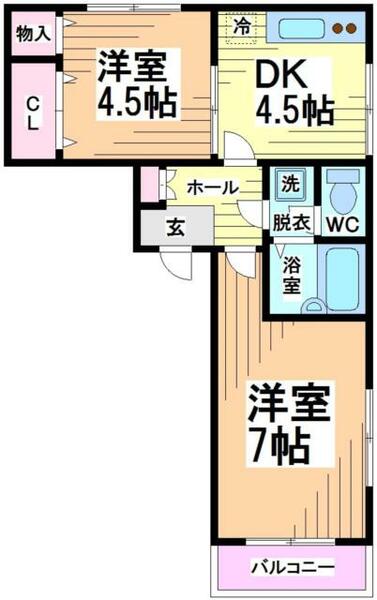 東京都中野区南台３丁目(賃貸マンション2DK・3階・40.16㎡)の写真 その2