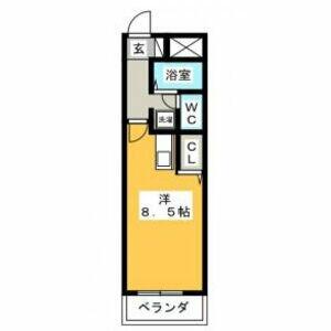 ドミシル野並 306｜愛知県名古屋市天白区野並２丁目(賃貸マンション1R・3階・24.30㎡)の写真 その2