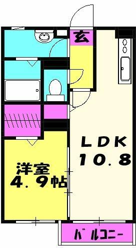 埼玉県さいたま市中央区大戸１丁目(賃貸アパート1LDK・1階・40.00㎡)の写真 その2