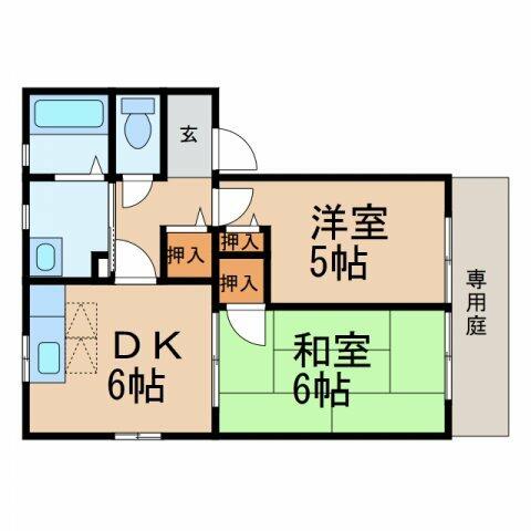 ディアス乙井｜和歌山県和歌山市松島(賃貸アパート2DK・2階・43.36㎡)の写真 その2