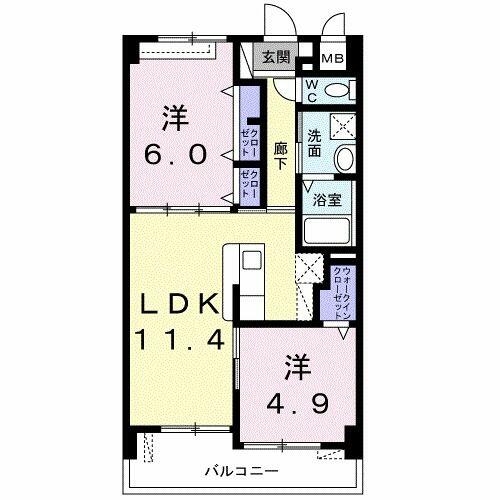 アビタシオンＵＲＵＭＡ 502｜沖縄県うるま市字喜屋武(賃貸マンション2LDK・5階・51.82㎡)の写真 その2