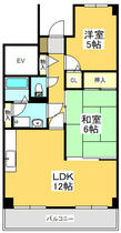 香川県高松市多肥下町（賃貸マンション2LDK・5階・56.98㎡） その2