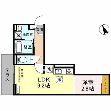 ディール北浦和Ｉ 103｜埼玉県さいたま市浦和区北浦和５丁目(賃貸アパート1LDK・1階・31.36㎡)の写真 その2