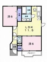 カシオペア　Ａ 102 ｜ 愛媛県松山市星岡２丁目（賃貸アパート2LDK・1階・51.79㎡） その2