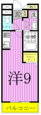 エスポワール 105｜千葉県松戸市上本郷(賃貸アパート1R・1階・24.39㎡)の写真 その2