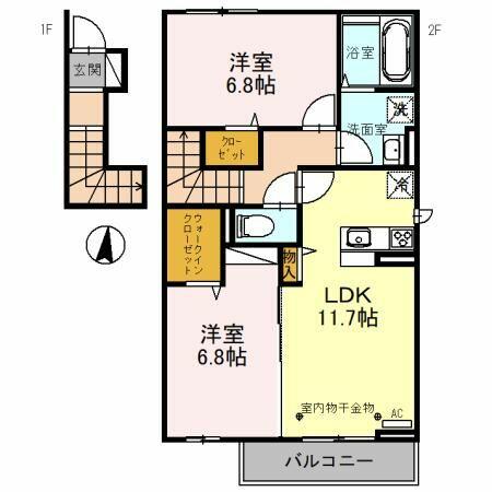 同じ建物の物件間取り写真 - ID:211047020036