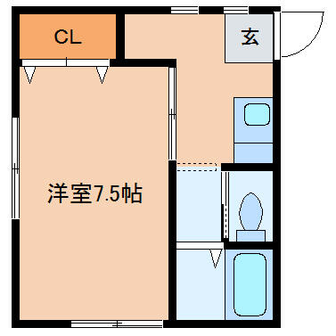居島アパート｜新潟県三条市居島(賃貸アパート1K・1階・24.79㎡)の写真 その2