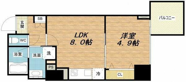 ＲＩＳＩＮＧ　Ｍａｉｓｏｎ　本町橋｜大阪府大阪市中央区本町橋(賃貸マンション1LDK・12階・33.76㎡)の写真 その2