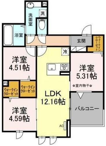 同じ建物の物件間取り写真 - ID:213103074756