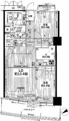 同じ建物の物件間取り写真 - ID:213103249104