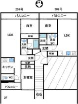 五葉松公園前住宅  ｜ 兵庫県神戸市北区北五葉１丁目（賃貸マンション1LDK・2階・30.72㎡） その2