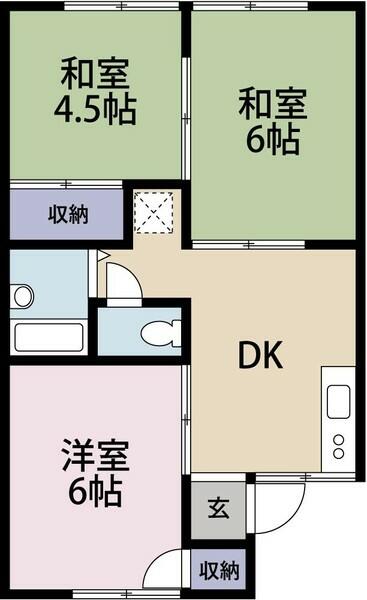 セジュールワタナベ 101｜静岡県富士市本市場(賃貸アパート3DK・1階・47.03㎡)の写真 その2