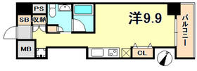 兵庫県神戸市中央区磯上通３丁目（賃貸マンション1R・5階・30.19㎡） その2