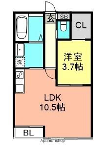 同じ建物の物件間取り写真 - ID:243006774037