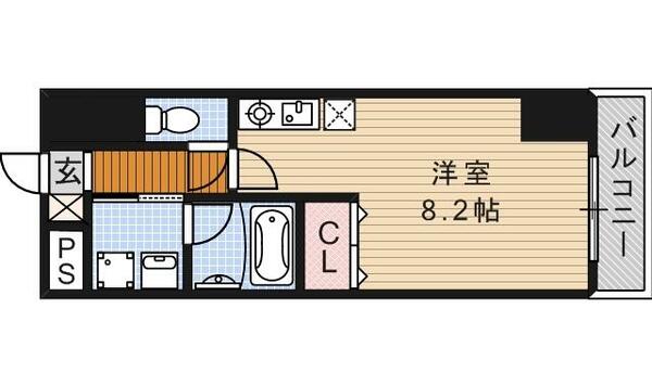 愛知県名古屋市港区浜１丁目(賃貸マンション1R・9階・24.41㎡)の写真 その2