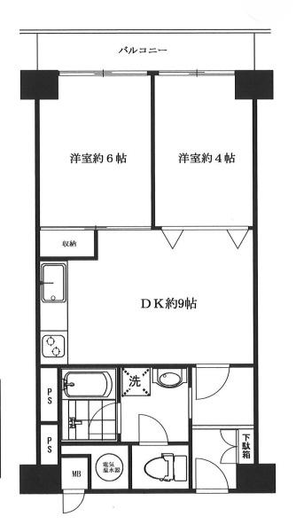 ローズハイツ田町｜東京都港区芝浦３丁目(賃貸マンション2DK・9階・44.45㎡)の写真 その2