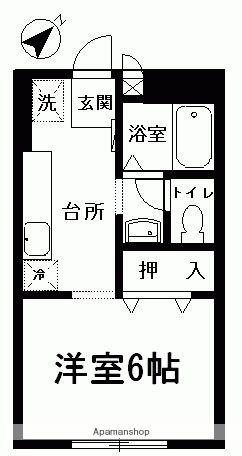 ロマーヌＡ・Ｂ棟 A103｜福島県いわき市自由ケ丘(賃貸アパート1K・1階・23.96㎡)の写真 その2