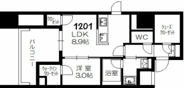 プラシーデンス本町｜大阪府大阪市中央区本町４丁目(賃貸マンション1LDK・12階・40.62㎡)の写真 その2