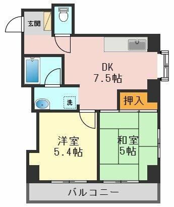 ニューサザンクロス 406｜東京都江戸川区南篠崎町２丁目(賃貸マンション2DK・4階・48.46㎡)の写真 その2