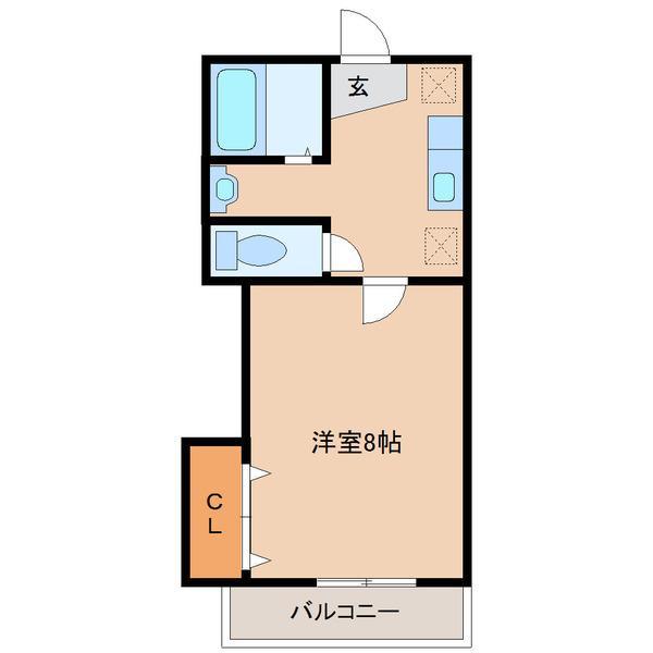 Ｒ－４６番館 218｜大分県大分市大字竹下(賃貸アパート1K・2階・25.00㎡)の写真 その2