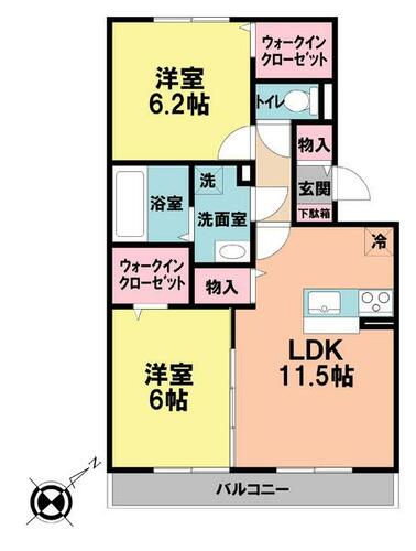 同じ建物の物件間取り写真 - ID:212042718758