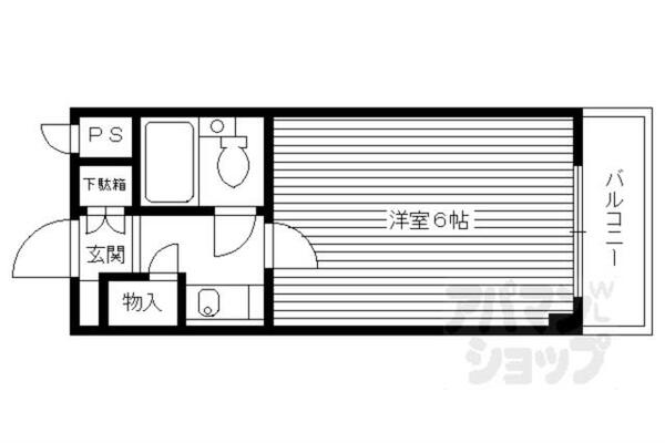 京都府京都市伏見区東柳町(賃貸マンション1K・1階・17.21㎡)の写真 その2