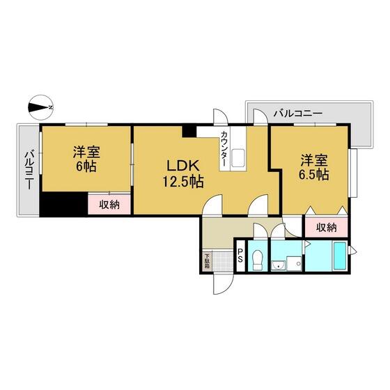 リッチフィールドイン川間 303｜千葉県野田市春日町(賃貸マンション2LDK・3階・59.14㎡)の写真 その2