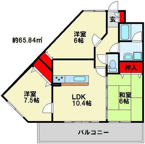 同じ建物の物件間取り写真 - ID:240026780601