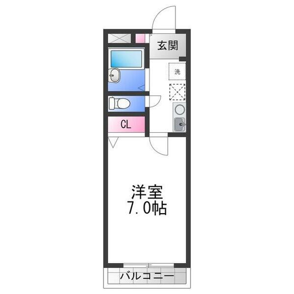 カサベルデ小阪｜大阪府東大阪市小阪本町１丁目(賃貸マンション1K・2階・20.37㎡)の写真 その2