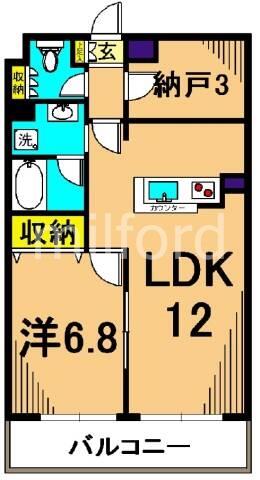 東京都大田区南馬込６丁目(賃貸マンション2LDK・1階・52.80㎡)の写真 その2