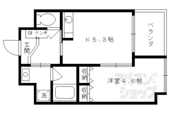 京都府京都市伏見区観音寺町(賃貸マンション1K・2階・31.55㎡)の写真 その2