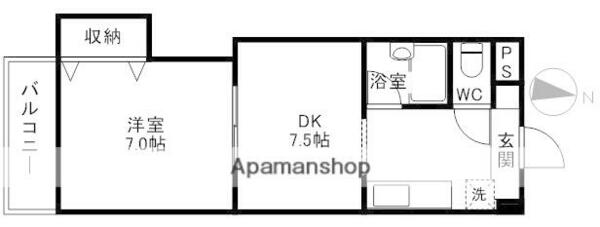 ぐりーんヒルズ中之庄 103｜愛媛県四国中央市中之庄町(賃貸マンション1DK・1階・35.00㎡)の写真 その2