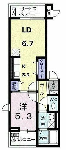 ベル　アンジュ 202｜神奈川県川崎市川崎区渡田向町(賃貸マンション1LDK・2階・40.06㎡)の写真 その2