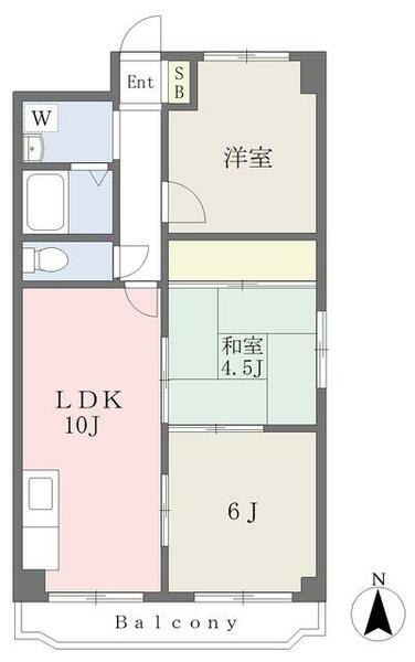 神田コーポラス 303｜大阪府寝屋川市中神田町(賃貸マンション3LDK・3階・55.02㎡)の写真 その2